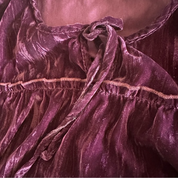 Lapis Deep Purple Velvet Blouse Large - Picture 8 of 8